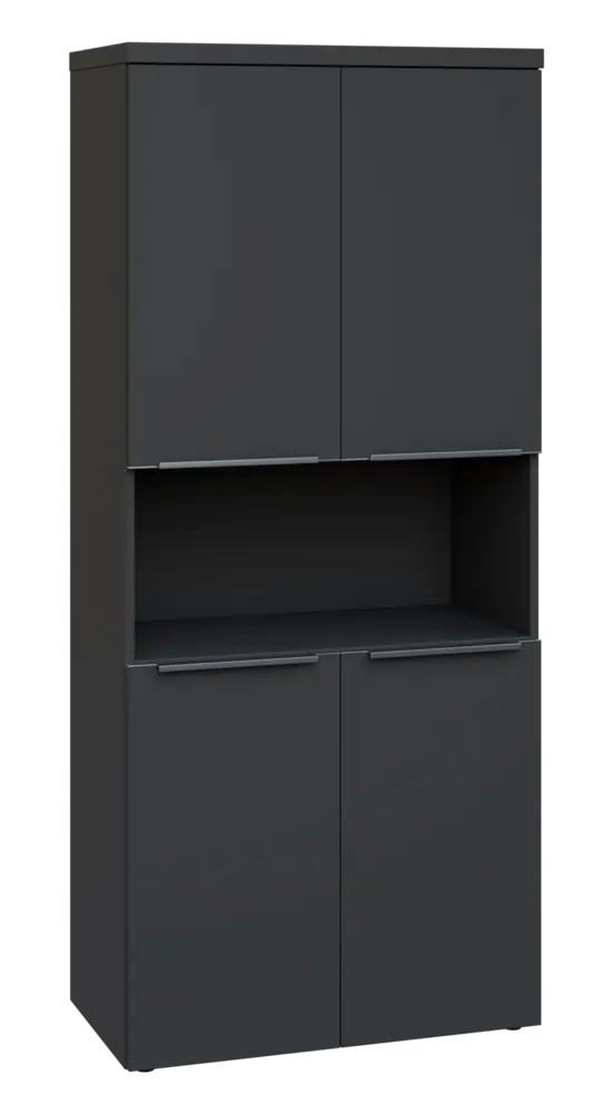 SIN 5 - 84DN kancelářská skříň, 4-dveřová/nika, 1820x800x400, antracit